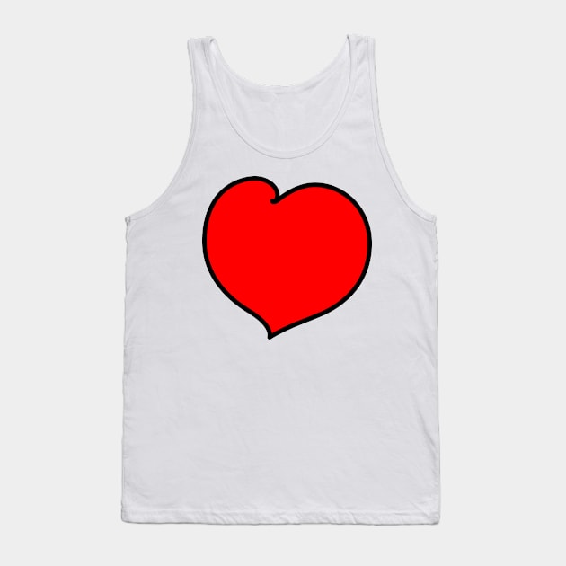 big bold love heart graphic Tank Top by EnvelopeStudio